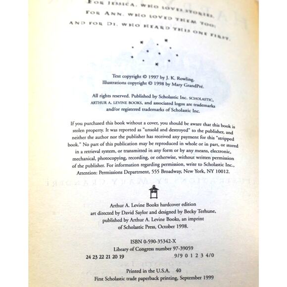 Harry Potter and the Sorcerers Stone (Paperback) Book by J.K. Rowling - Picture 6 of 6